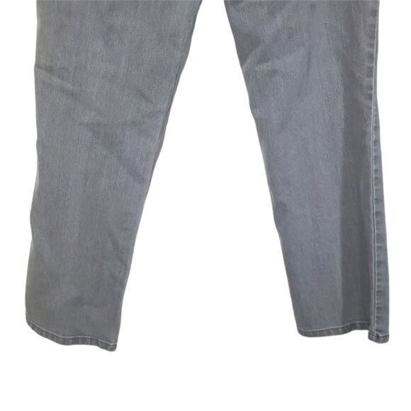 GLO GLORIA VANDERBILT Womens Jeans SZ 14S Tara Curvy Gray High Rise Straight Leg - Picture 7 of 12
